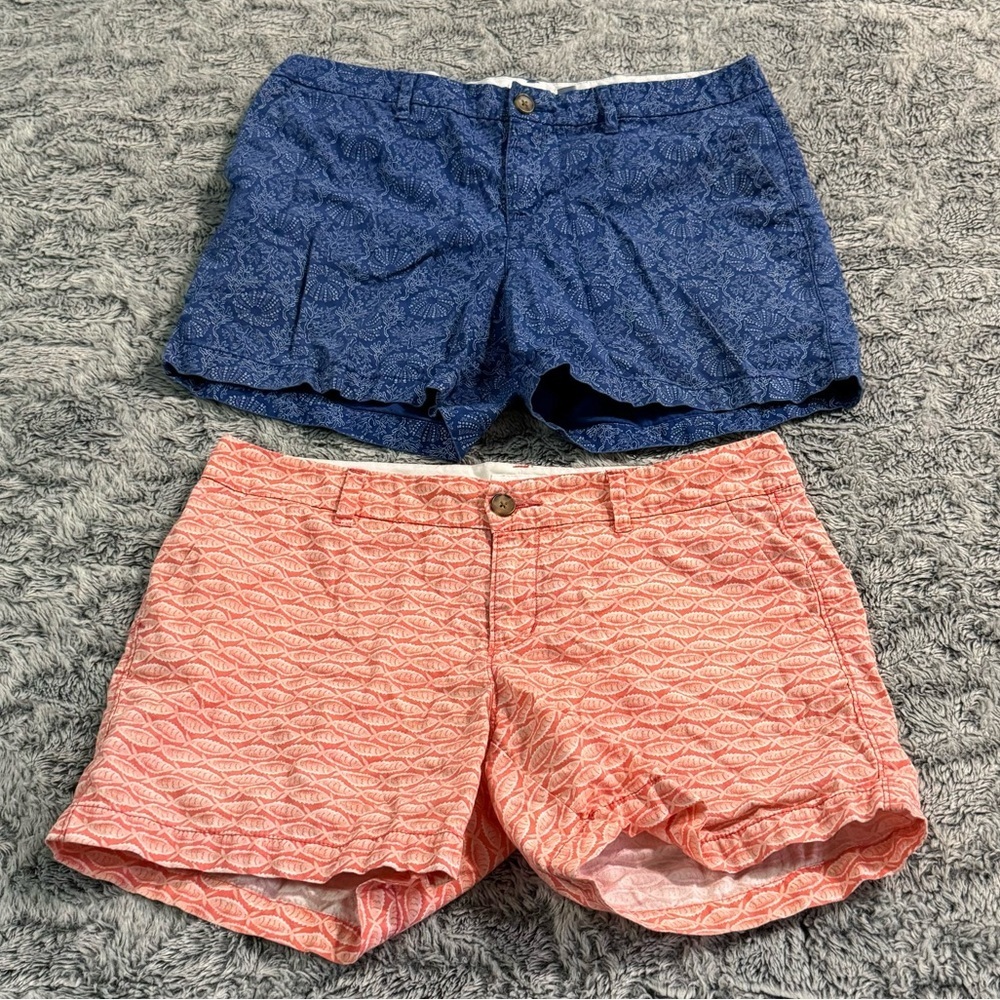 Old Navy Women's 5 Inch Coral & Fish Print Shorts 2-Pack Size 6